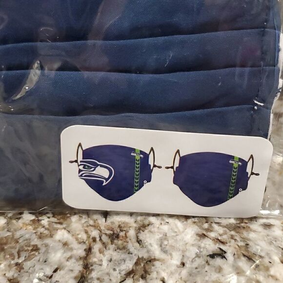 Youth NFL Seattle Seahawks Face Mask one set of 2 - Picture 2 of 4